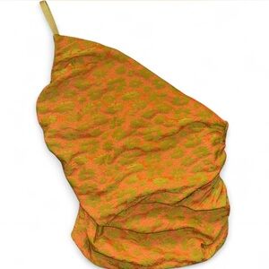 Zara orange and green floral boho top